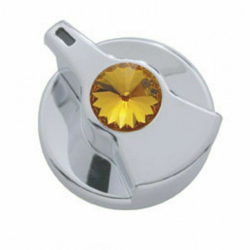 UP Engine Shutdown Timer Knob for Peterbilt Amber Jewel Chrome Plastic #41257