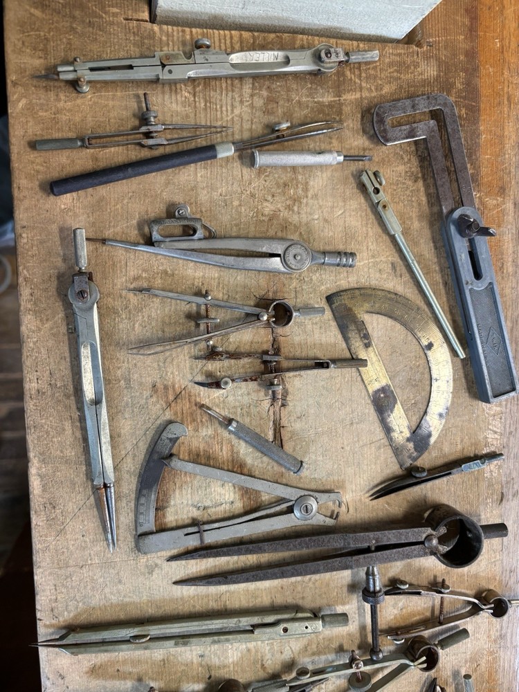 Vintage Machinist & Drafting Tools large lot.