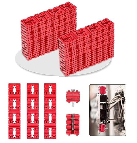 100pcs Outlet Spacers for Electrical Box, Electrical Outlet Spacers Shims Red