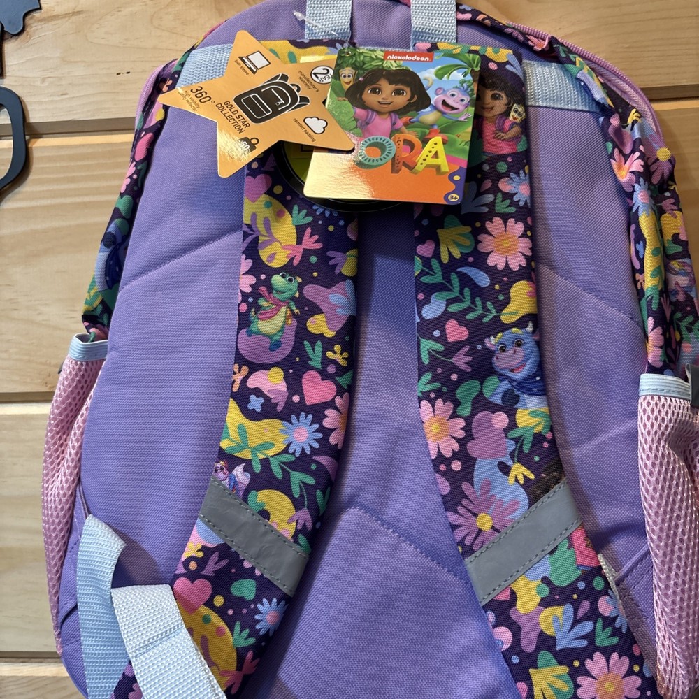Dora Kids' 16" Backpack Purple Boots Map Explorer