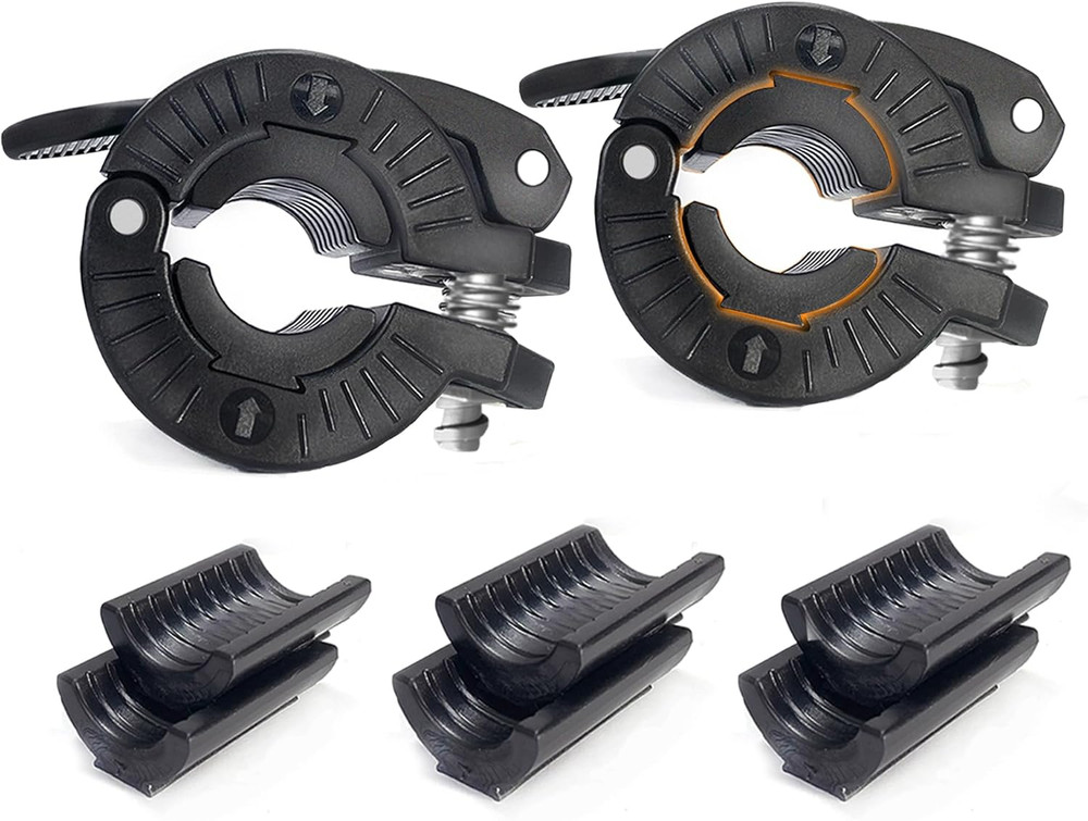 Barbell Clamps 1 Inch - 2 PCS Adjustable Barbell Clips Quick Release Locking ...