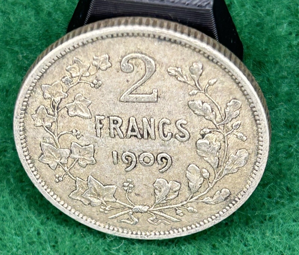 1909 Belgium Silver 2 Francs