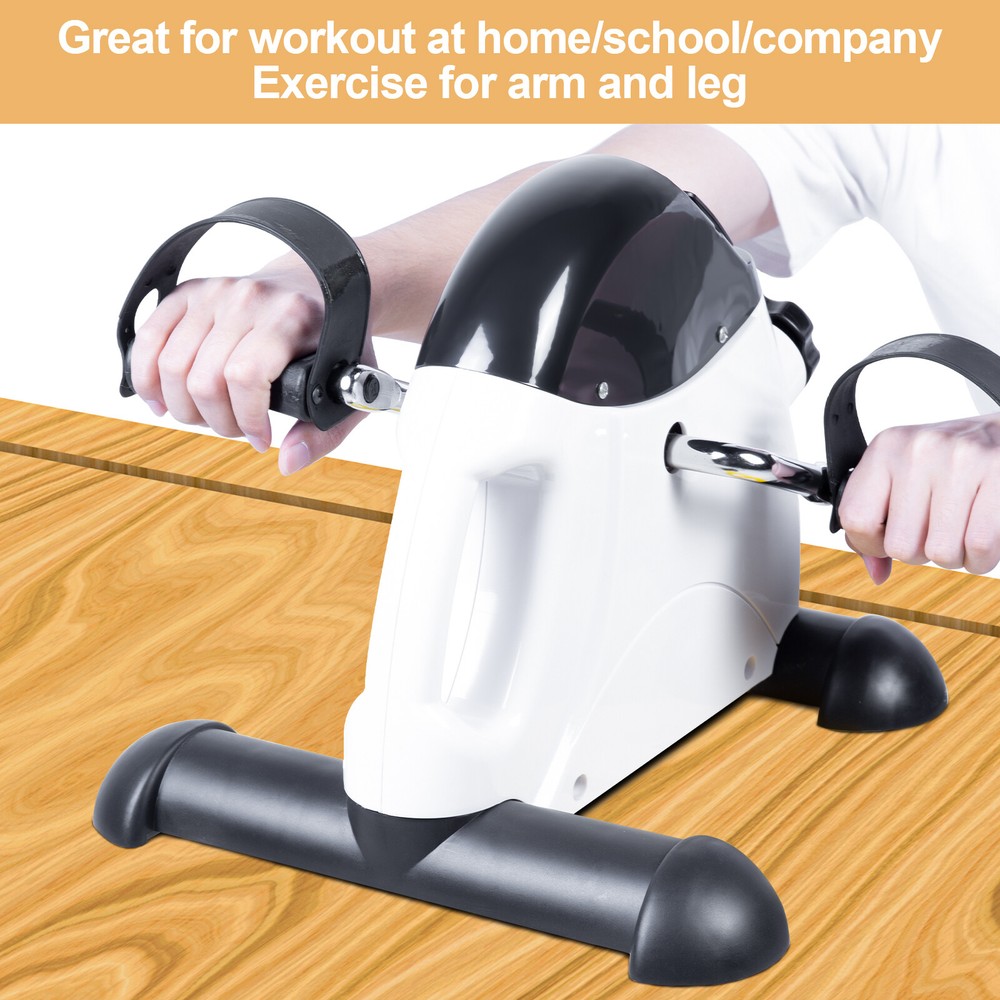 Mini Exercise Bike Pedal Exerciser Arm Leg Exercise Adjustable Resistance Handle