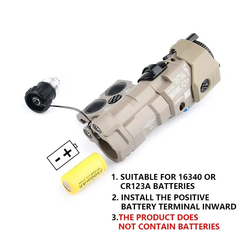 WADSN MAWL C1+ Laser Red Green IR Laser Sight White LED Strobe Flashlight