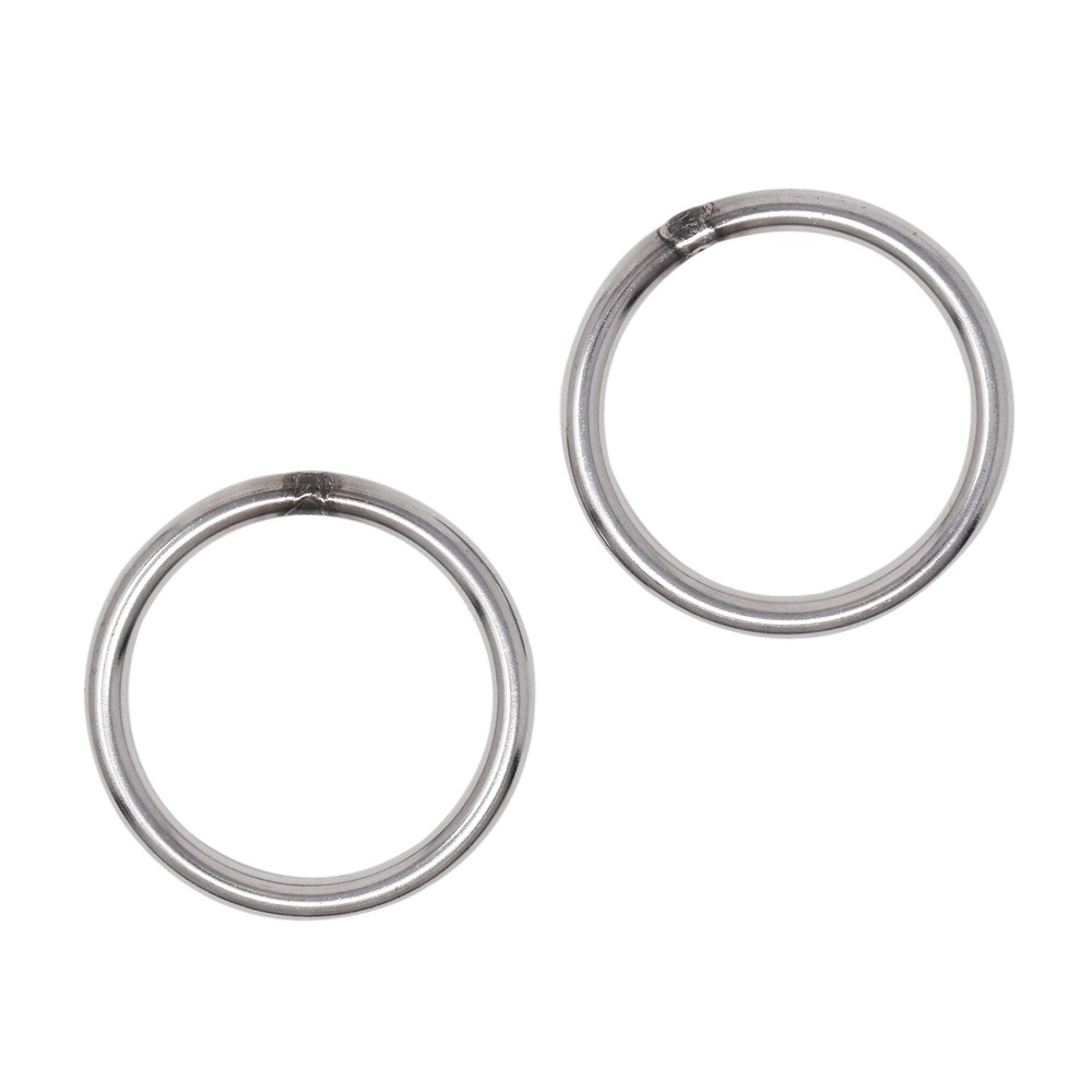 Scuba Choice 316 SS Welded Round Ring 6 mm × 50 mm (2-pc)