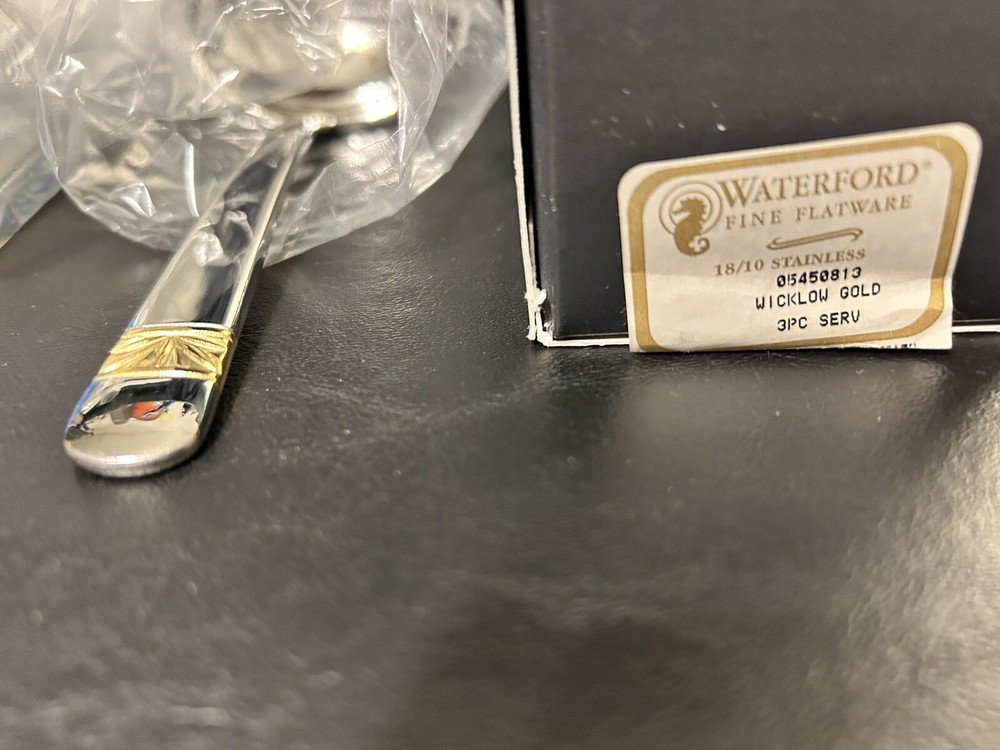 Waterford Wicklow Gold 3 pc serving set