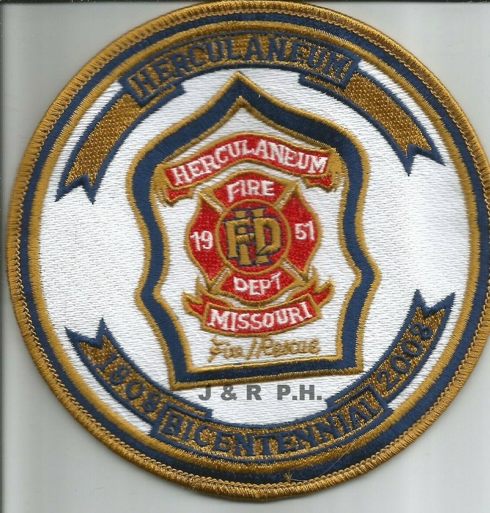Herculaneum  "Bicentennial"  fire dept., Missouri  (5" round size) fire patch