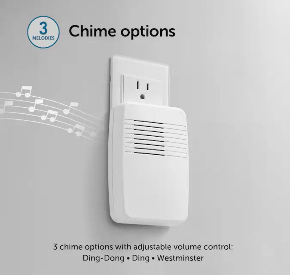Utilitech White Wireless Doorbell Chime