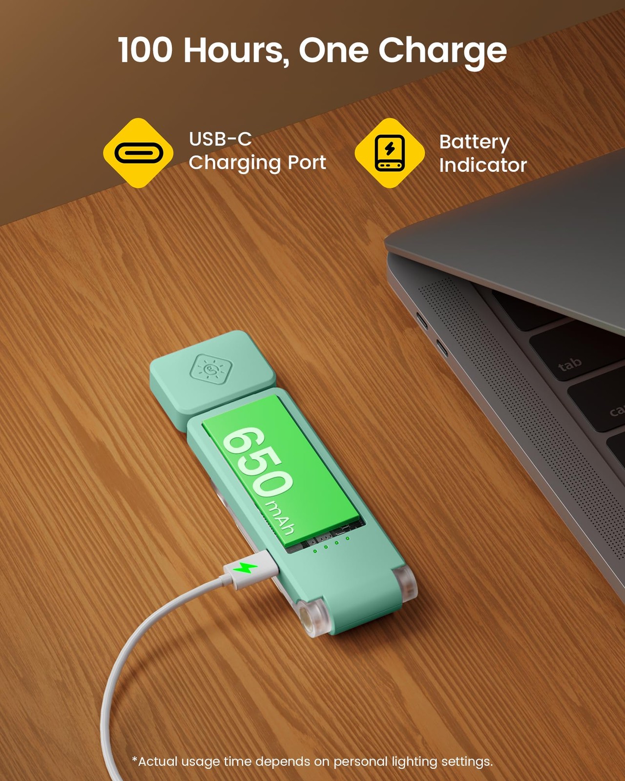 Glocusent 12 LED Rechargeable Book Light, Clip-on Reading Small, Sky Blue