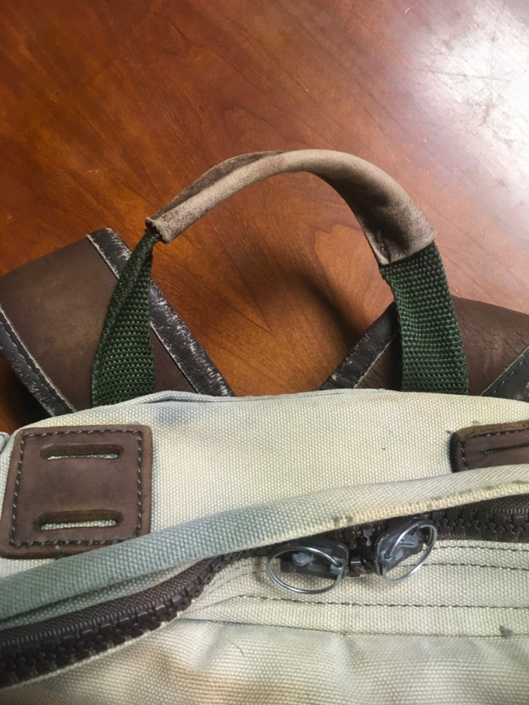 Duluth Pack Canvas Backpack Leather Straps USA Vintage