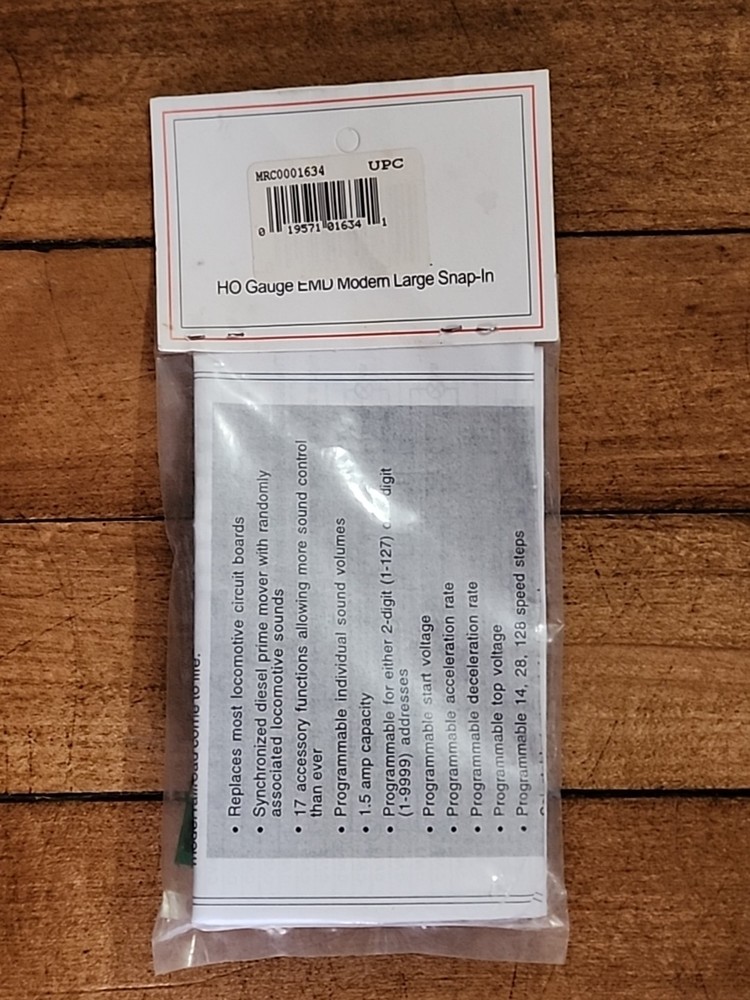 MRC 1634 HO EMD Modern Large Snap-in Diesel Sound Decoder 17 Functions Rare