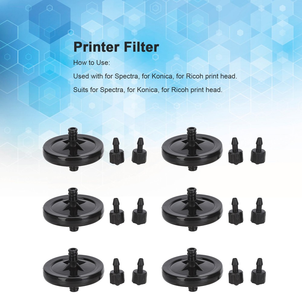 Printer6mmx4mm 6 Sets UV Ink Filter 45mm Big Disc Accessory Replacement For Spec