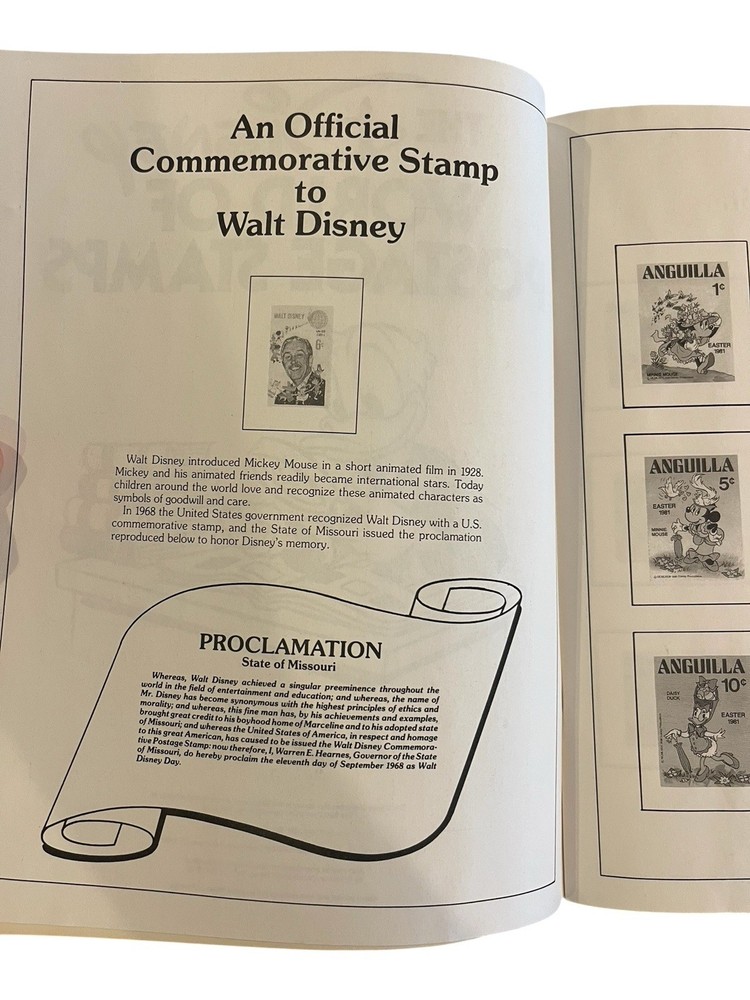 Vintage The Disney World of Postage Stamps Album’ ©1988