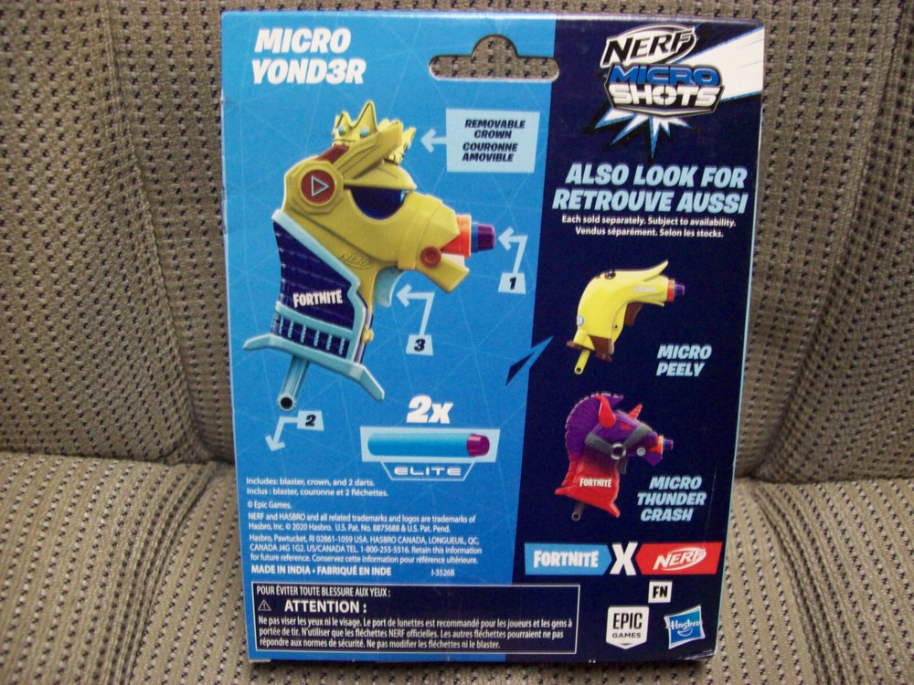 Yond3r Fortnite Nerf Microblaster Dart Blaster with 2 darts