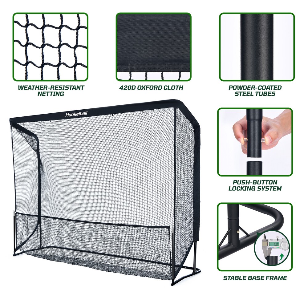 10x7.5 ft Golf Hitting Practice Net Backyard Driving Portable Golf Training Net