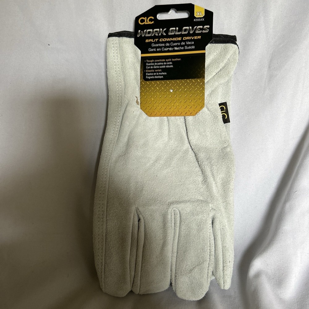CLC Work Gloves Sz XL Split Cowhide Driver