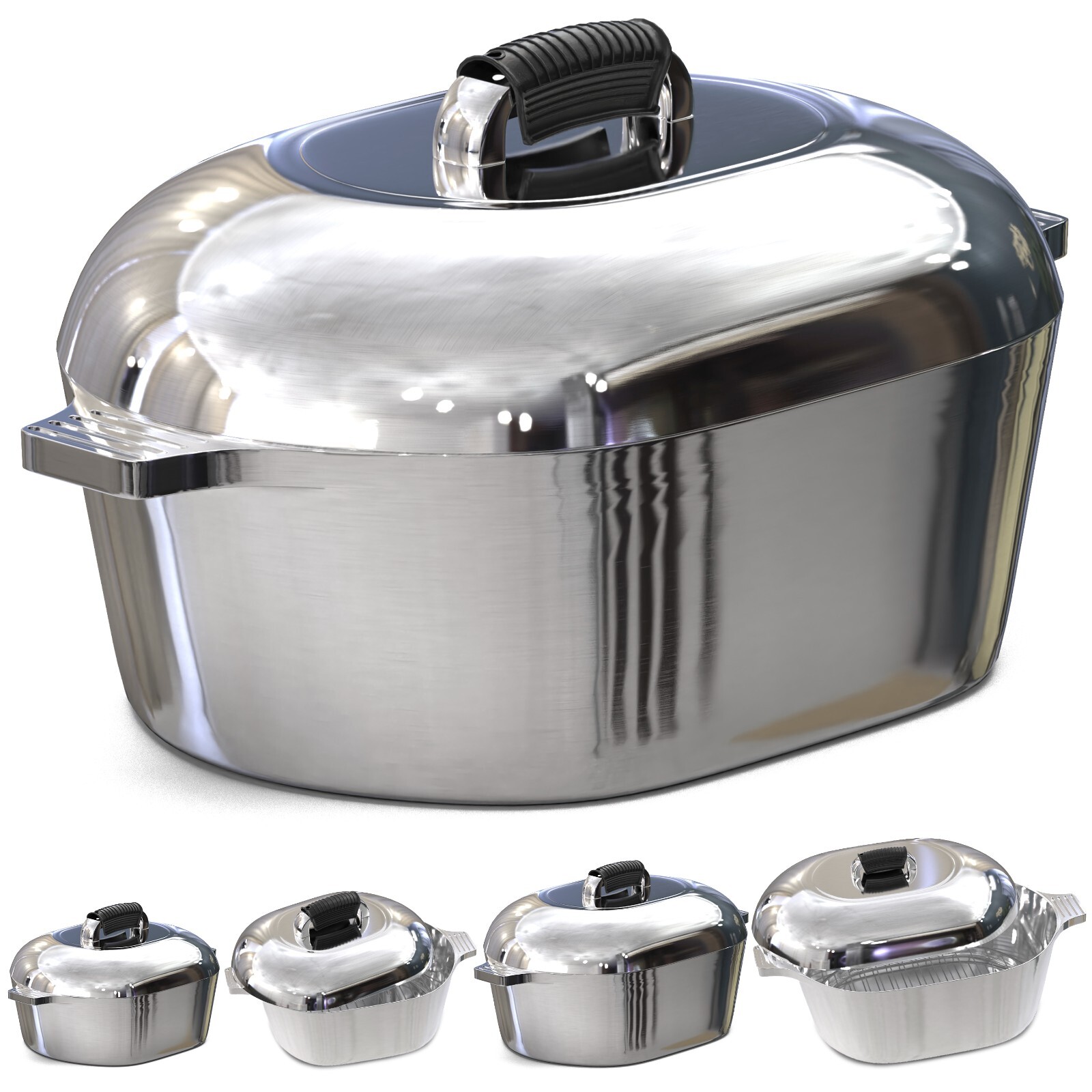 MAGNAWARE Quality Cast Aluminum Oval Dutch Oven - Lightweight Cajun Cookware