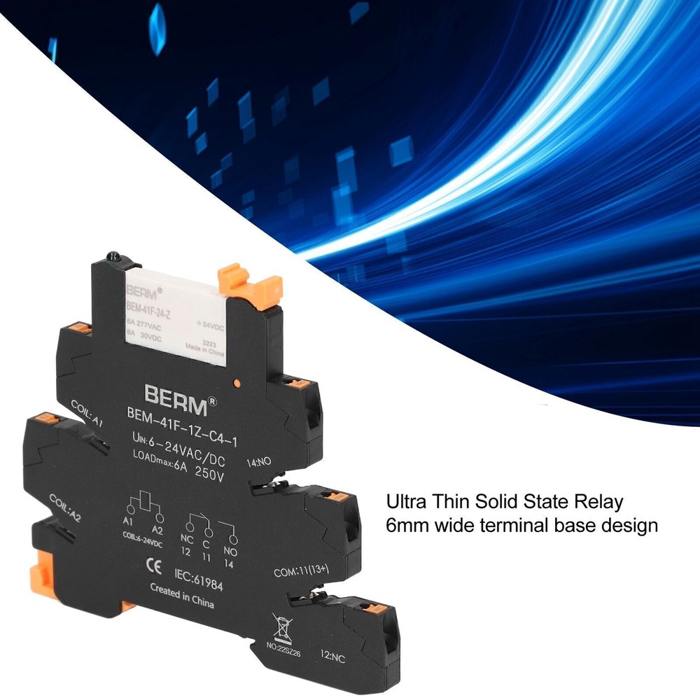 DC Control AC Ultra Thin Relay DIN Rail Mount Solid State Relay Module SPDT