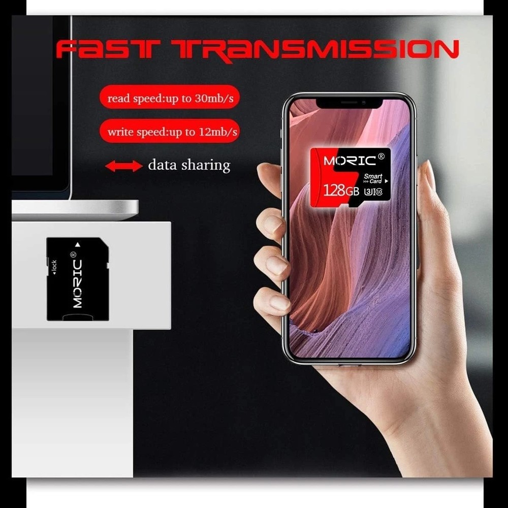 128GB Water-Resistant Micro SD Cards - Compact Storage with Speed & Reliability