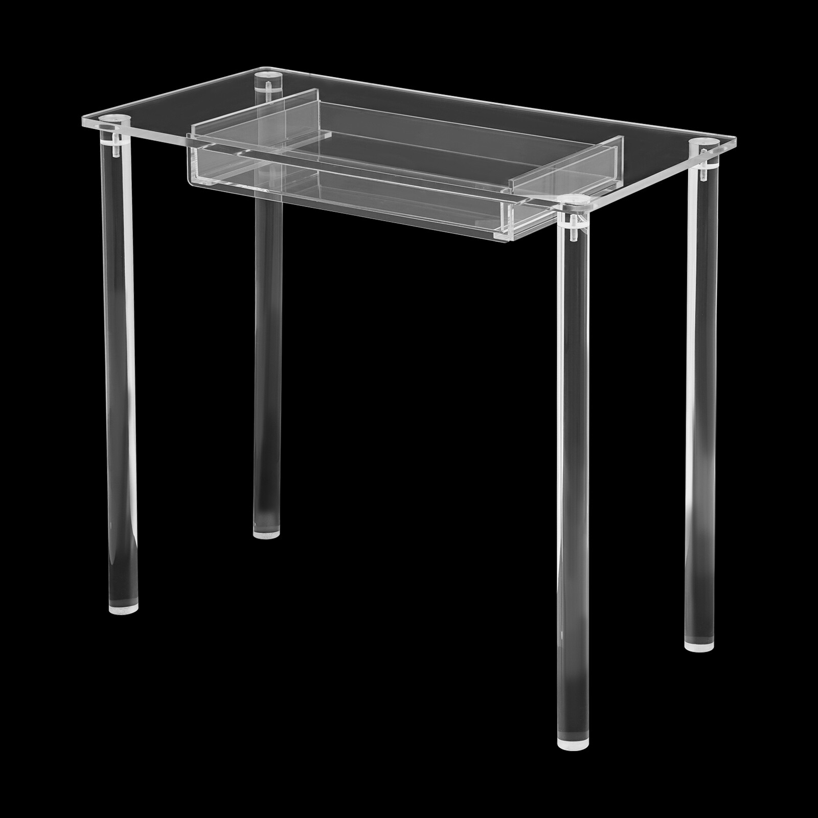 Acrylic Makeup Vanity Desk - Clear Vanity Table w/ Drawer - Small Makeup Table