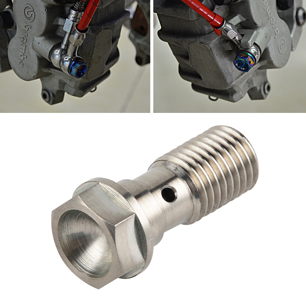Titanium Single Banjo Bolt Screw M10x1.25 Pitch 23mm For Honda Kawasaki Yamaha