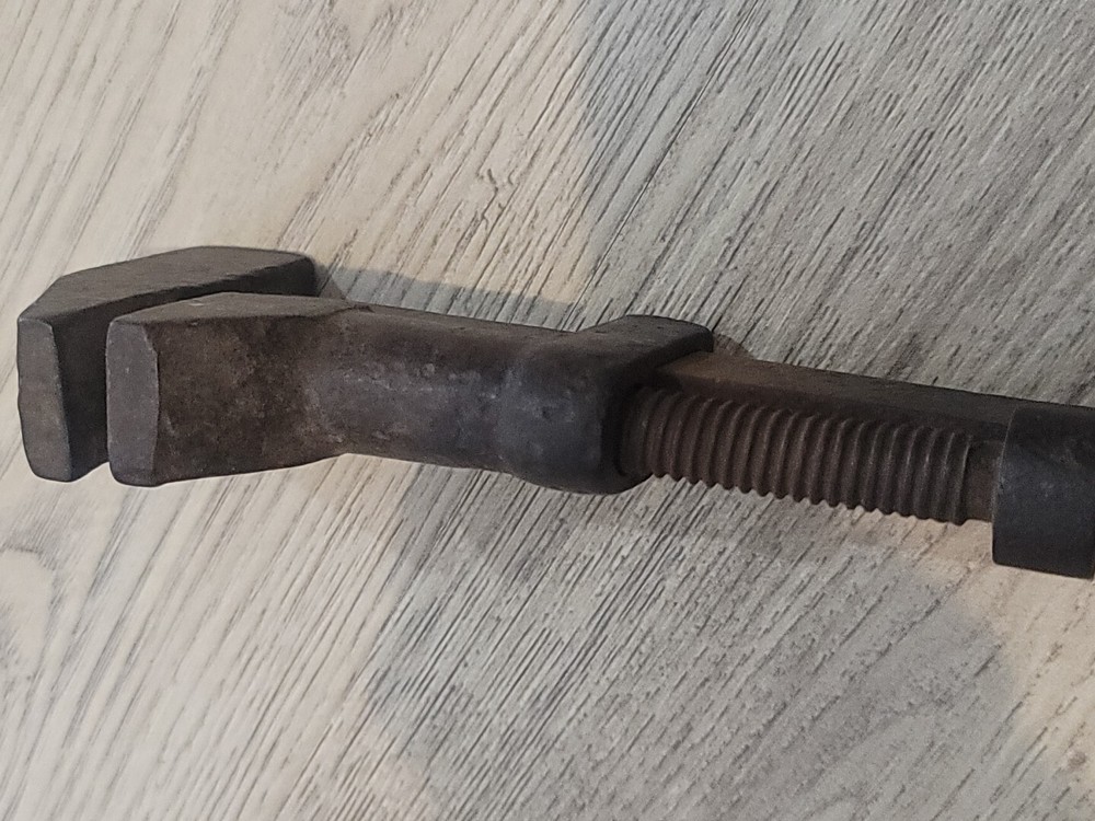 antique 12” Adjustable Monkey Wrench READ !!!