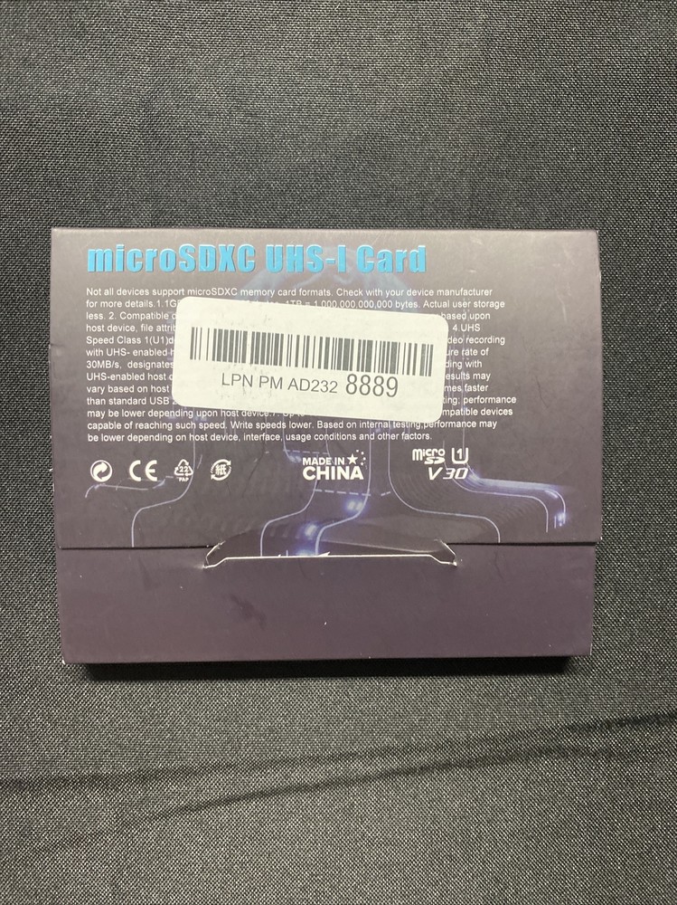 MicroSDXC UHS-I Card 512GB includes adapter