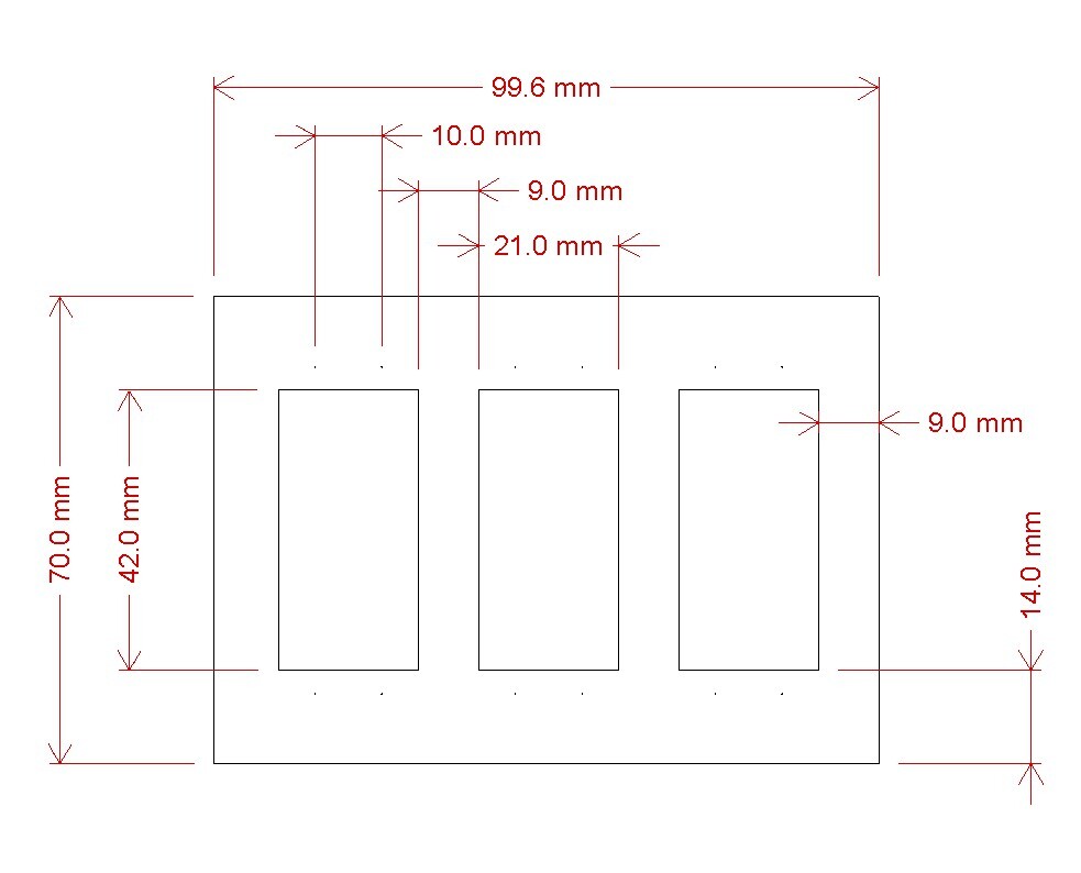 Three Servo Side by Side Mounting Plate Tray Cut for Standard Servos 3 pcs USA