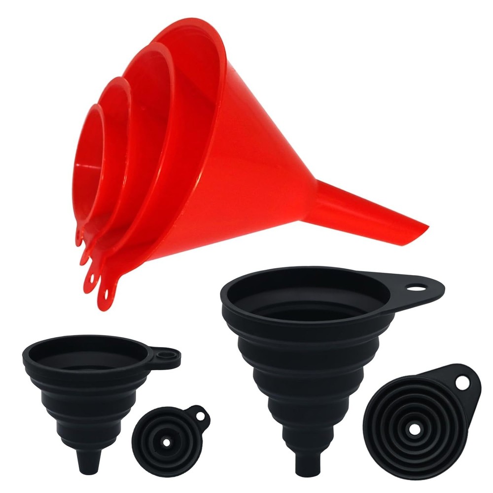 Multi-Purpose 6-Piece Kitchen Funnel Set, Ideal for Canning & Liquid Transfers