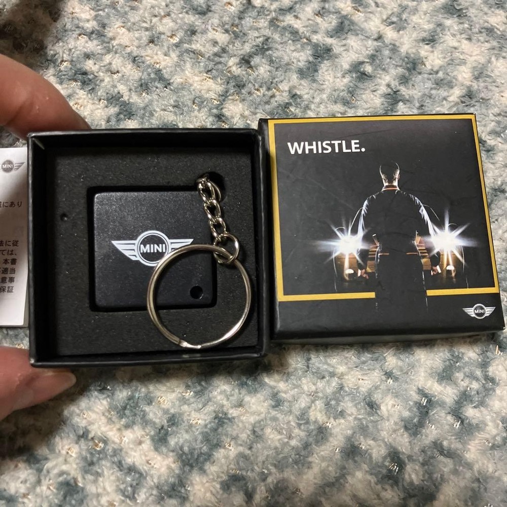 Mini Whistle Keychain Black Novelty
