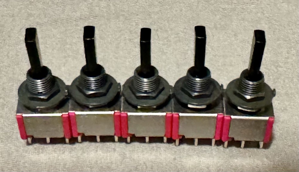 5 - C&K On-Off-On Flat Mini Toggle Switch