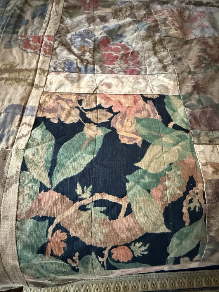 Antique Heavy Chenille /Patchwork Bedcover Quilt - King Size