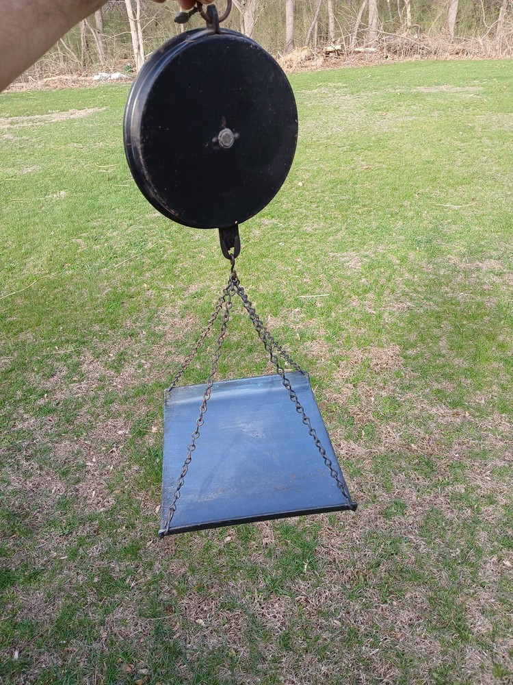 Vintage John Chatillon & Sons Hanging Platform Hardware Store Scale