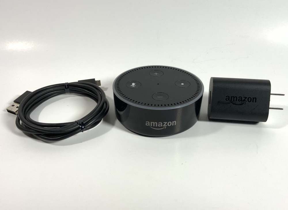 Amazon Echo Dot 2nd Generation Smart Speaker RS03QR Black Very Good Condition