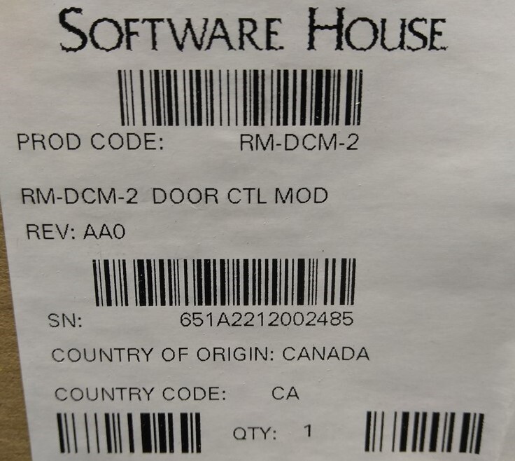 Software House RM-4E Door Control Module in RM-DCM-2 Enclosure