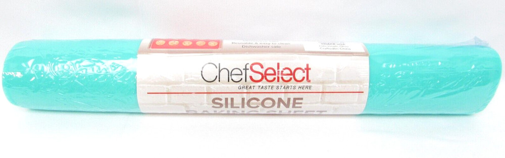 Chef Select Reusable Silicone Baking Sheet 16" x 11" - Aqua Blue