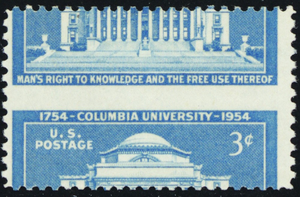 1029, Mint NH 3¢ - Large Misperforation ERROR - Stuart Katz