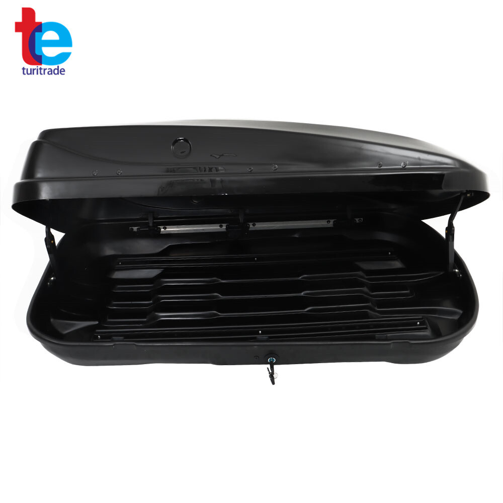 14 Cubic Feet Car Top Cargo Carrier Vehicle Roof Mount Luggage Storage Box 2 Key