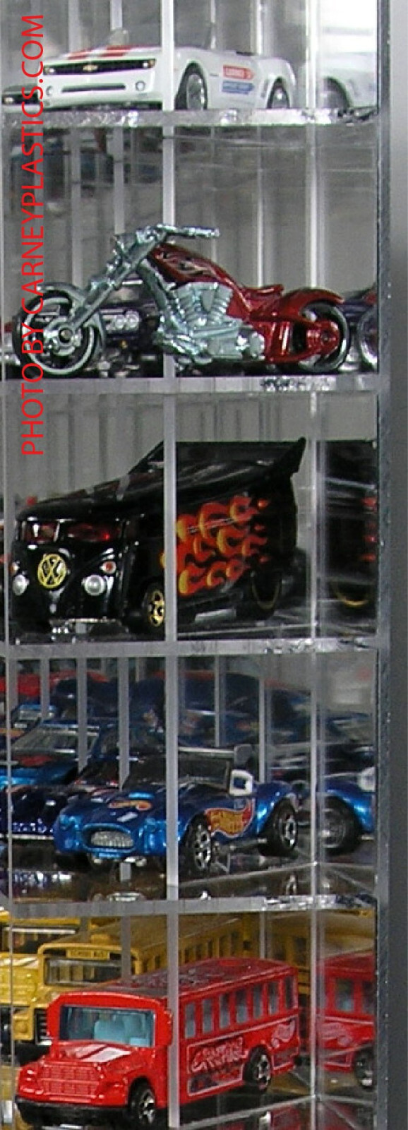 Hot Wheels compatible Display Case Side Angle fits 144 cars 1/64 Die Cast