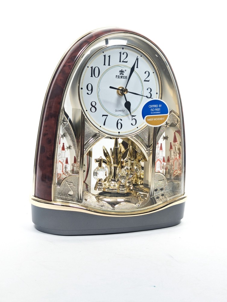 Silent Table Clock Swivel Pendulum Desktop Clock