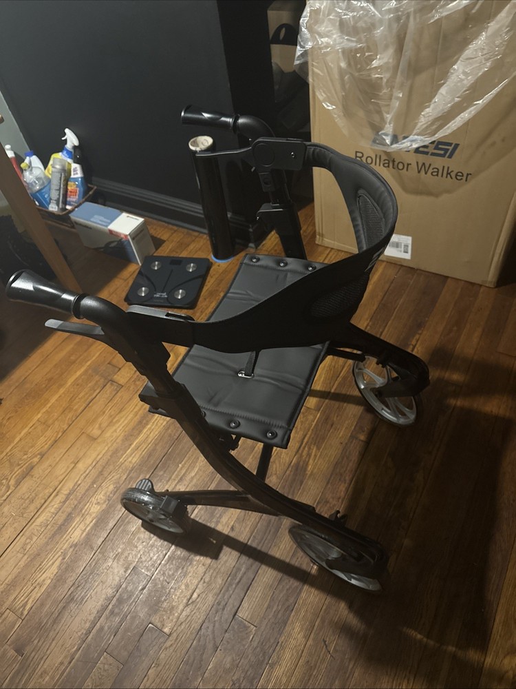 ENTESI Rollator Walker,lightweight Foldable Rollator Walker With Seat & Brakes