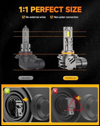9012/HIR2 Bulb, ??,????? ??? Brightest 6500K 1:1 Mini Size with