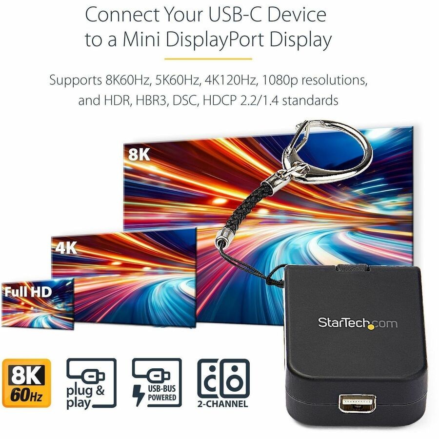StarTech CDP2MDPFC USB-C to Mini DisplayPort Adapter 4K 60Hz