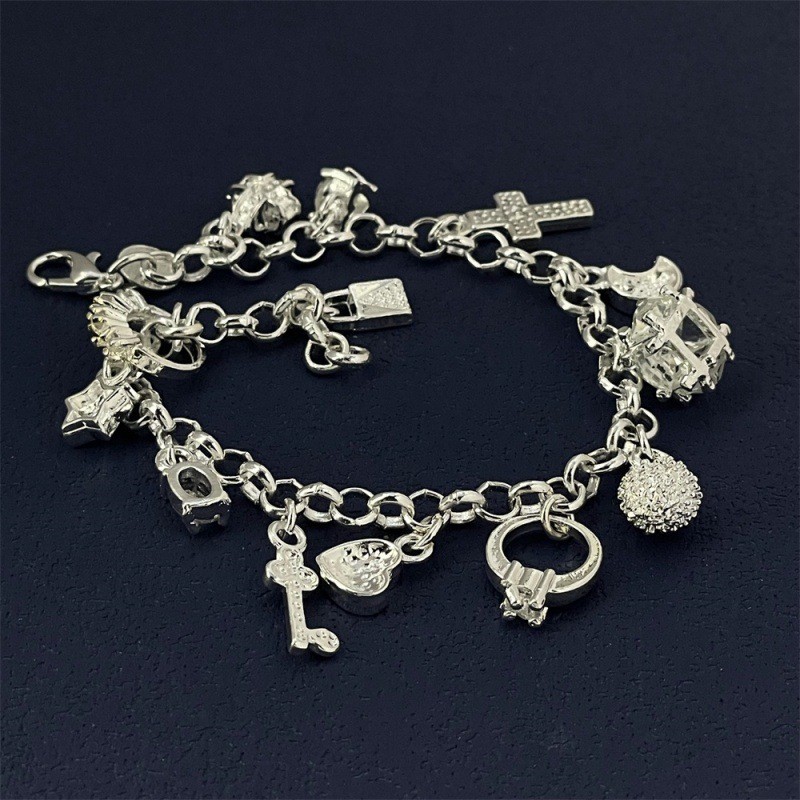 Women's Bracelet with 13 Unique Pendants Fashion Multi Element Charm Alloy