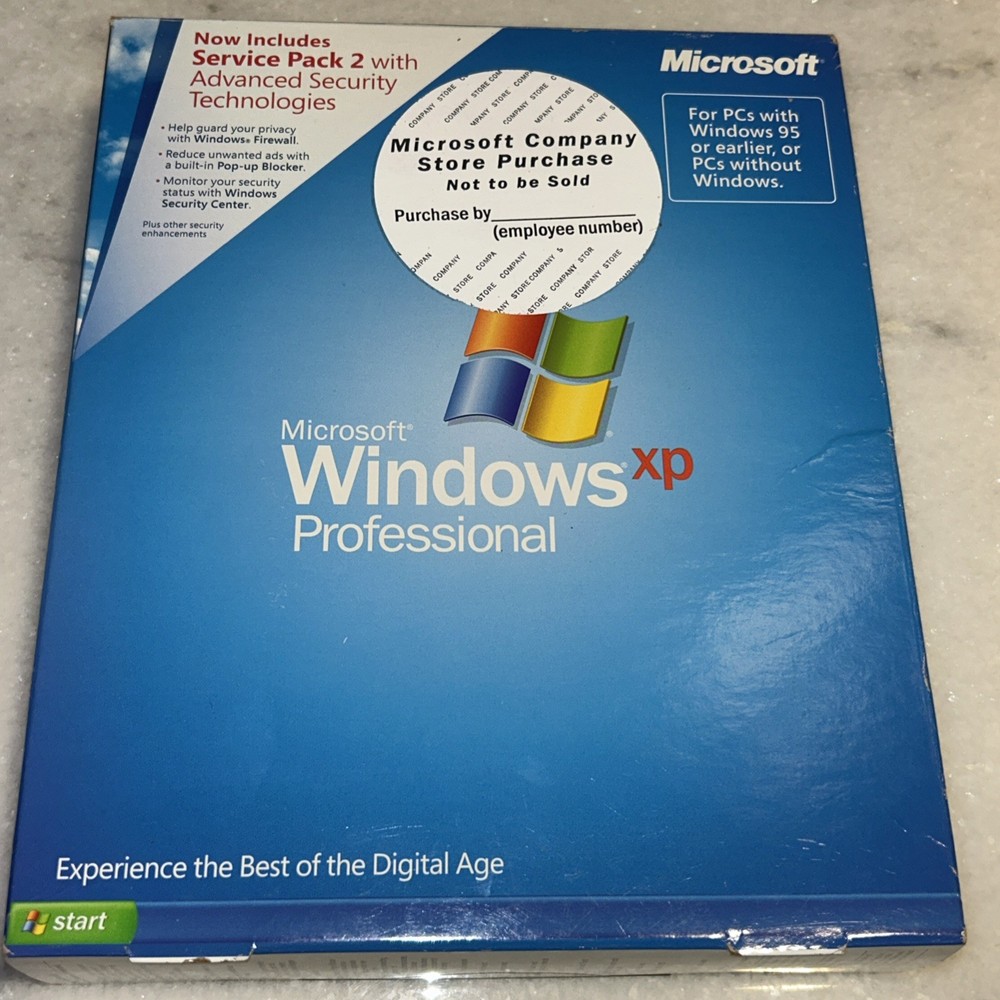 Microsoft Windows XP Professional SP2 Full English Retail MS WIN PRO