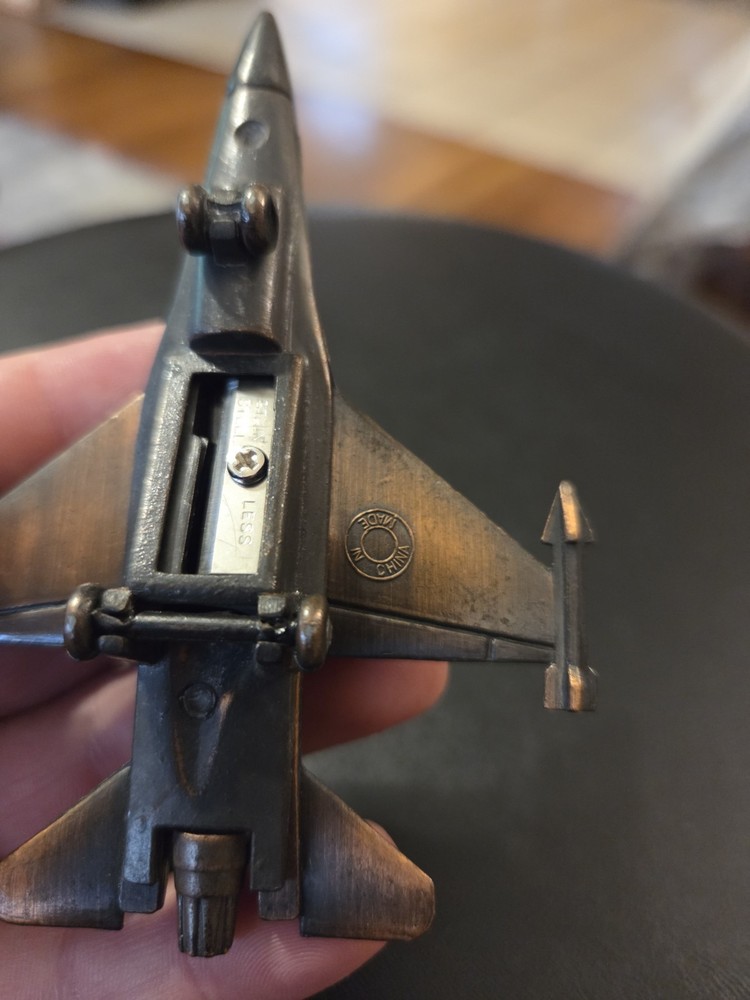 F-18 Hornet Pencil Sharpener Die-cast Copper Colored