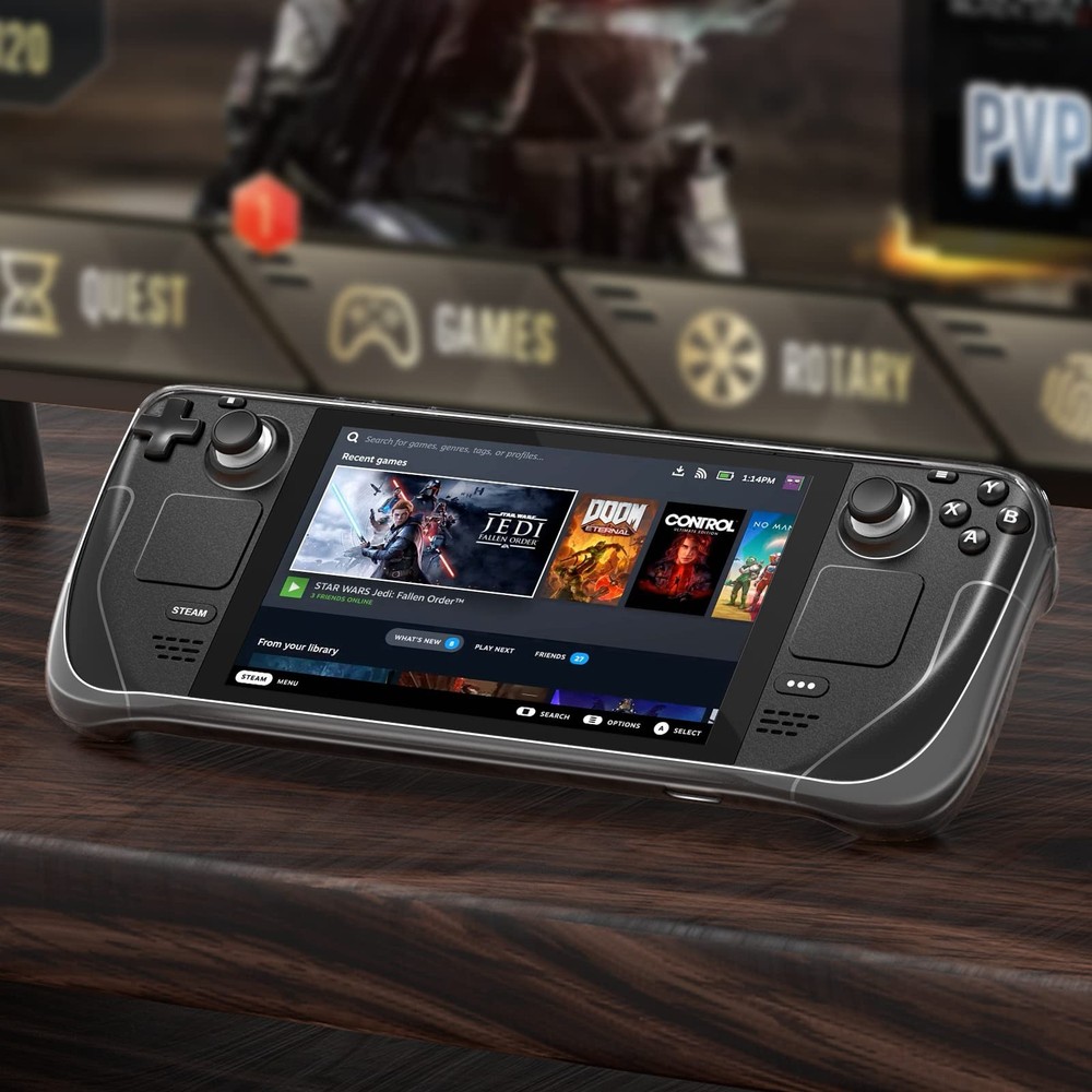 Case for Steam Deck Accessories, Dockable Steam Deck TPU Protective Case for ...