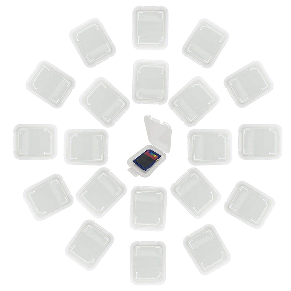Plastic Memory Card Storage Case Compatible with SD MMC/SDHC PRO Duo White