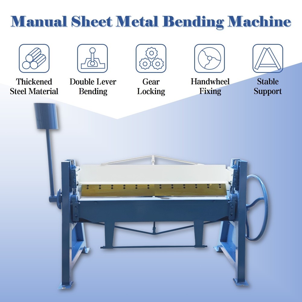 1300mm/51'' Max Bending Width Manual Sheet Metal Bending Machine Split Cutter