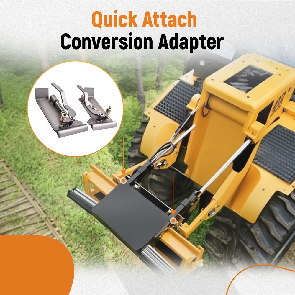 2 Pcs Universal Weld-On Skid Steer Quick Attach Conversion Adapter Quick Tach
